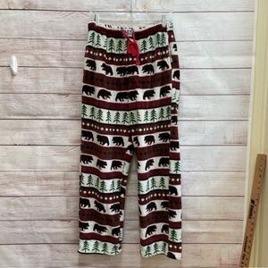 LAZY ONE‎ FLEECE LOUNGE PANTS IN BEAR PRINT